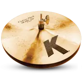 Zildjian K0942 13" K Custom Series Dark Hi Hat Bottom Medium Drumset Cast Bronze Cymbal with Low to Mid Pitch and Blend Balance Scratch and Dent