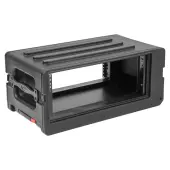 SKB 1SKB-R4SW R Series Roto Moulded 4U Shallow Rack Case Waterproof, Easy Transport with Wheels and Handle