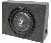 Kicker 43CVR122 12" CompVR CVR12 Series 400W RMS 2 Ohm DVC Car Sub and 112TRUCK Single 12" Regular Standard Cab Truck Sub Box Enclosure 5/8" MDF