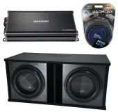 Harmony Audio HA-ML122 Loaded Dual 12" Sub 6000W Ported SPL Sub Box & CXA1800.1