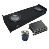 1997-1999 Ford F-150 Super Ext Cab Truck Harmony R124 Dual 12" Sub Box & CXA400.1