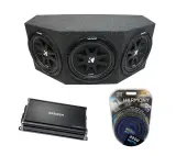 Kicker Comp C10 Triple 10" Subwoofer Loaded 1500 Watt Sub Box Enclosure & CX1200.1 Amp