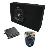 Universal Regular Standard Cab Truck Kicker Comp C10 Ported 10" Sub Box Enclosure & CXA400.1 Amp