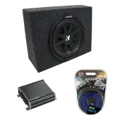 Universal Regular Standard Cab Truck Kicker Comp C12 Single 12" Sub Box Enclosure & CXA400.1 Amp