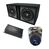 Universal Car Stereo Paintable Ported Dual 15" Kicker Comp C15 Sub Box Enclosure & CX1200.1 Amp