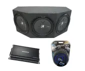 Kicker CompR CWR10 Triple 10" Subwoofer Loaded 1500 Watt Sub Box Enclosure & CX1200.1 Amp