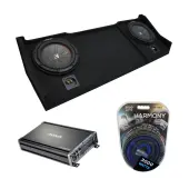 Compatible with 94-01 Dodge Ram Ext Quad Kicker Bundle CompR CWR10 Dual 10 Sub Box CX1200.1