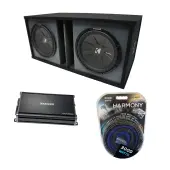 Universal Car Stereo Paintable Ported Dual 10" Kicker CompR CWR10 Sub Box Enclosure & CX1200.1 Amp