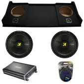 Custom 94-01 Dodge Ram Extended Cab Kicker 44CWCS104 10" 4 Ohm Dual Sub Box Enclosure W/ CX1200.1 & Amp Kit