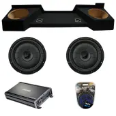 Chevy Silverado 07-13 Extended Cab Kicker 43CVT124 12" 4 Ohm Dual Sub Box Enclosure W/ CX1200.1 Amplifier & Amp Kit
