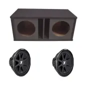 Premium Dual 15" Kicker C15 Loaded Subwoofer Box 2 Ohm (10C15-4)