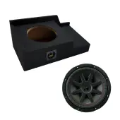 Kicker 43CVR102 Compatible with Chevy Silverado 1500 Extended Cab 01-06 10" CompVR CVR10 Series 400W RMS 2-Ohm Sub and ASC 1X10GMNEW Sub Enclosure Box