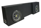 Kicker 43C104 10" Subwoofer Single 4 Ohm 150 Watts and TRUCK572X10 Custom Dual 10" Truck Box w/ Console