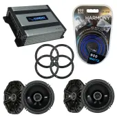 Compatible with Chevy Equinox 2005-2006 Factory Speaker Replacement Kicker (2) DSC65 & Harmony HA-A400.4