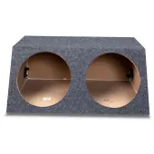 Car Audio Dual 12" Sealed Subwoofer Slanted Hatchback Stereo Sub Box Enclosure