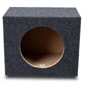 Car Audio Single 10" Sealed Subwoofer Rear Angle Sub Box Enclosure 5/8" MDF Wood