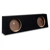 Dual 12" Subwoofer Regular Standard Cab Truck Sub Box Enclosure 5/8" MDF - Black