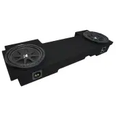 Kicker 43C104 Compatible with GMC Sierra 2500HD Crew Cab Truck 2001-2007 10" Subwoofer Single 4 Ohm 150W and GM2X10-AV-ECL-US Dual 10" Subwoofer Enclosure Sub Box