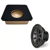 Kicker 43CVR124 Compatible with Chevy Corvette Coupe C5 Z06 1997-2004 12" CompVR CVR12 Series 400W RMS 4 Ohm DVC Car Sub and GM1X12-07-04-CORVT Custom Single 12" Hatch Sub Box