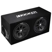Kicker DC122 Car Audio Loaded Dual 12 Ported Comp 600W Sub Box Enclosure 43DC122 Refurbished