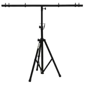Pro Audio DJ Adjustable Tripod Stand with Top T Bar for Par Cans, Wash or Universal Lighting Fixtures