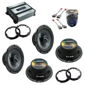 Harmony (2) R65 Compatible with Honda Civic 2006-2011 OEM Speaker Replacement & HA-A400.4 Amp