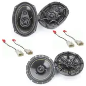 Kicker 46CSC6934 Compatible with Toyota Tacoma 2005-2011 6x9" 3-Way Range Stereo Speakers , Kicker 43DSC6504 6.5" DS Series 50W RMS 4 Ohm Speakers and HA-728104 Factory Speaker Replacement Harness