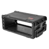 SKB Cases SKB-3i-4U11-W 4U Injection Molded 11" Deep Rack w/Wheels Black