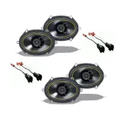 Kicker 46CSC684 Compatible with Ford F150 Extended Cab 00-12 Truck 6x8" 5x7" Coaxial Range Stereo Speakers and HA-725600 Factory Speaker Replacement Harness