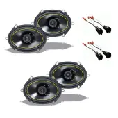 Kicker 46CSC684 Compatible with Ford Ranger 1998-2012 Extended Cab Truck 6x8" 5x7" Coaxial Range Stereo Speakers and HA-725600 Factory Speaker Replacement Harness