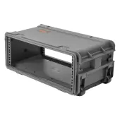 SKB Cases 3i-4U11G-W 4U Injection Molded 11" Deep Rack w/Wheels Dark Grey