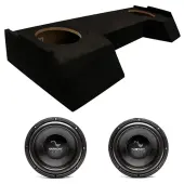 Harmony Audio HA-C104 Car Stereo Competition 10" Sub 2000W Dual 4 Ohm Subwoofer with ASC DTB-2X10-CREW-UP Dual 10" Subwoofer Enclosure