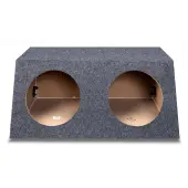 Car Audio Dual 10" Sealed Subwoofer Slanted Hatchback Stereo Sub Box Enclosure
