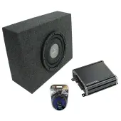 Universal Regular Standard Cab Truck Harmony F104 Single 10" Sub Box & CXA400.1