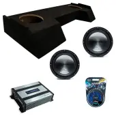 Harmony Audio HA-R104 Rhythm Series 10" - Package Sub with Harmony Audio HA-A400.1 Class D Mono 800W Sub Amplifier w/ Bass Remote and ASC DTB-2X10-CREW-UP Dual 10" Subwoofer Enclosure
