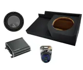 1988-1998 Chevy CK Silverado Ext Truck Harmony R104 Single 10 Sub Box & CXA400.1