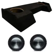 Harmony Audio HA-R104 Car Stereo Rhythm 10" Sub 500W Single 4 Ohm Subwoofer with ASC DTB-2X10-CREW-UP Dual 10" Subwoofer Enclosure