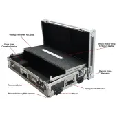 Harmony Cases HCREV7WLT DJ Case Fits Pioneer DDJ-REV7 Controller W/ Laptop Tray
