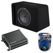 Kicker 48VCWR122 12" 500W 2ohm CompR Vented Loaded Subwoofer Enclosure w/ CXA800.1 Amplifier -Refurbished