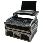 Harmony HC19MIXLT Flight 11U Universal 19" Mixer Glide Laptop Stand Custom Case Used