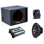 Kicker 43CVR122 12" CompVR CVR12 Series 400W RMS 2 Ohm DVC Car Sub, HA-A400.1 Car Stereo Cla...