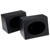 Universal 6x9" Full Range Wedge Angle Speaker Box Enclosure Pair - Rhino Coated