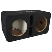 Harmony Audio HA-BV2X12E Dual 12" Empty Vented Port Sub Box Unloaded Enclosure