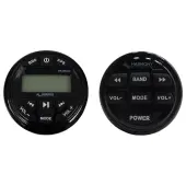 Harmony Audio HA-MCU2 Weather - Resistant Marine Gauge Style Media Receiver With AM/FM Radio USB Connection & Bluetooth Bundle with HA-MCUREM Marine Audio Remote Control