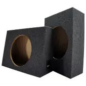 Single 12" Subwoofer Standard Cab Truck Sub Box Enclosure Two Pack (2 Items)