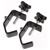 (2) DJ Pro Lighting Fixture 2" Truss or Pipe Mounting Steel C Clamp Package New