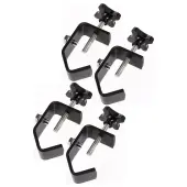 (4) DJ Pro Lighting Fixture 2" Truss or Pipe Mounting Steel C Clamp Package New