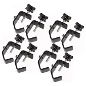 (8) DJ Pro Lighting Fixture 2" Truss or Pipe Mounting Steel C Clamp Package New
