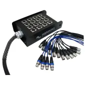 Harmony Audio HA-SB16100 Pro Stage XLR Snake Cable Box 16 Channel - 100 Feet (12 Send, 4 Returns)
