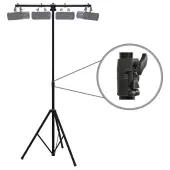 Harmony Audio HA-TBARA Pro Audio DJ Lighting Tripod & T-Bar Light Stand with Air Brake Drop Cushion